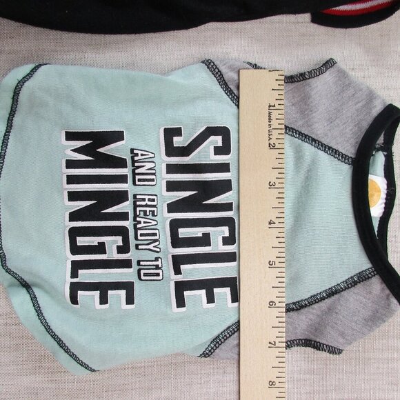 Closet Dog Shirt Trio M Love Graphic Single Ready to Mingle Funny Pet Outfit Set - Picture 12 of 16